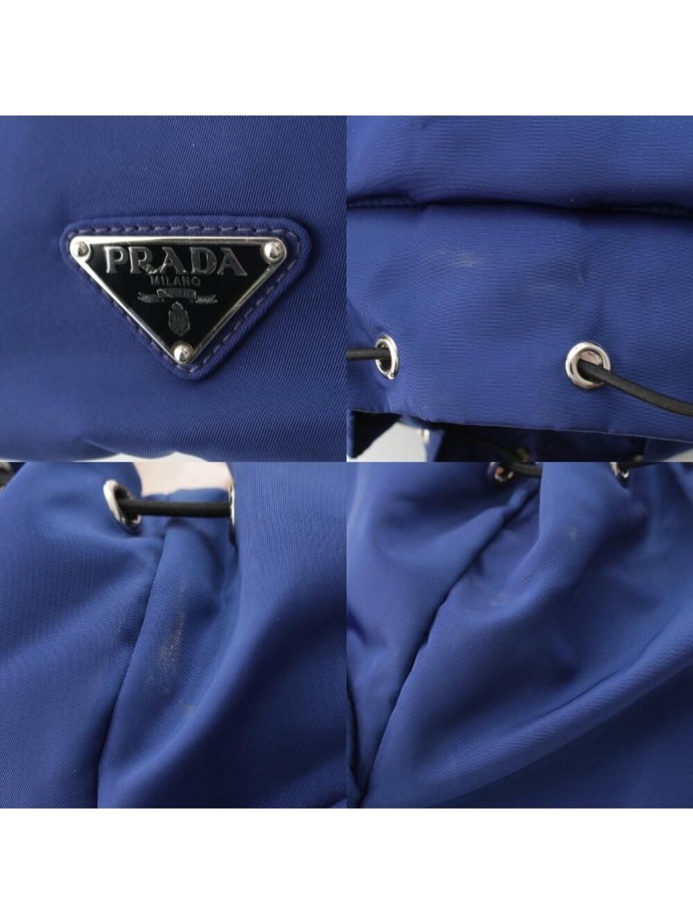 Prada Nylon Triangle Logo Backpack Blue - Picture 8 of 10